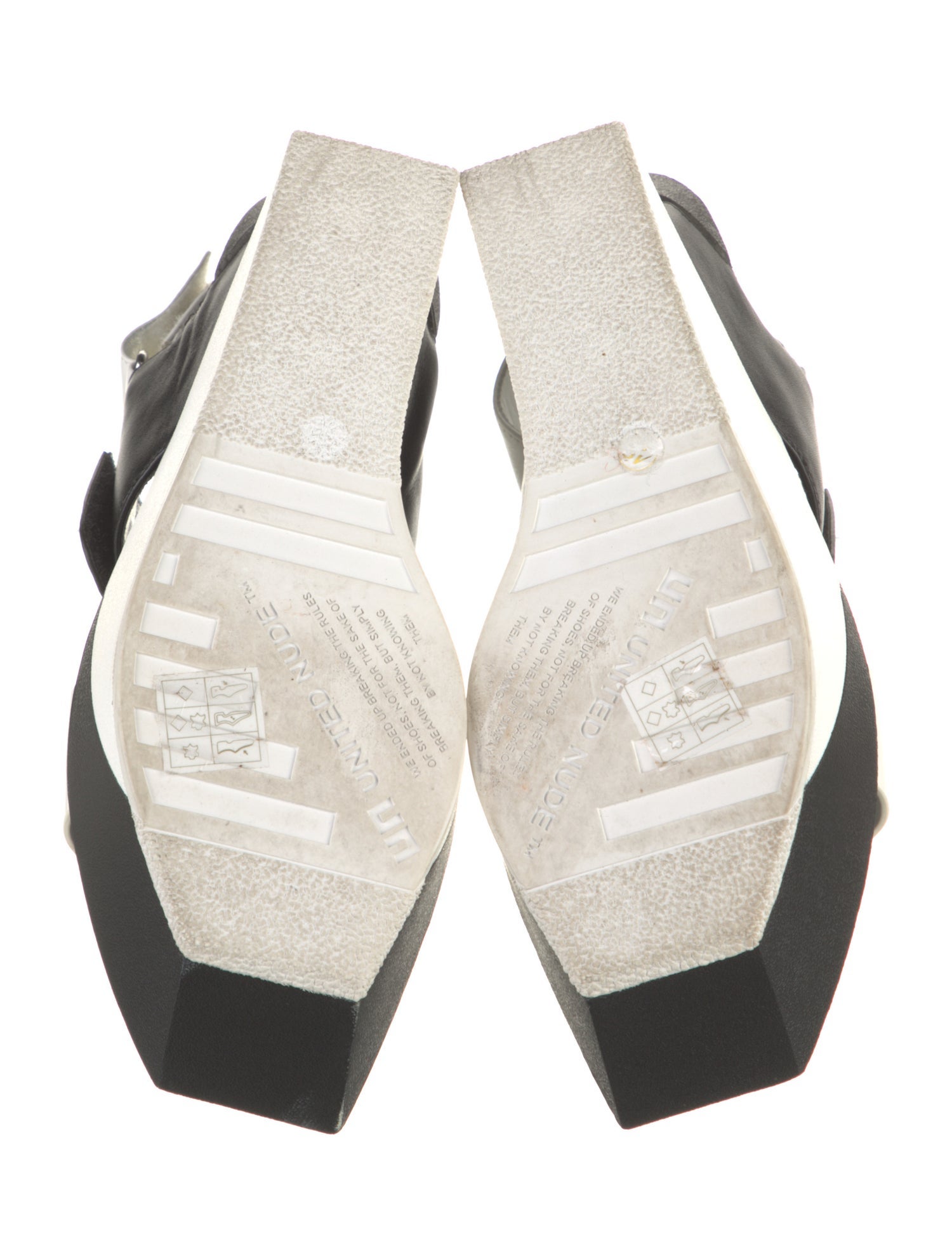 United Nude Leather Colorblock Pattern Slingback Sandals
